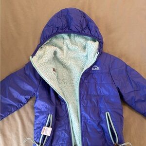 L.L. Bean Violet Jacket with Mint Lining